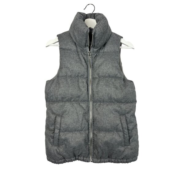 Old Navy Jacket Womens Sz XS Puffer Vest Sleeveless Zip Coat Outerwear Fall Gray - Picture 1 of 14